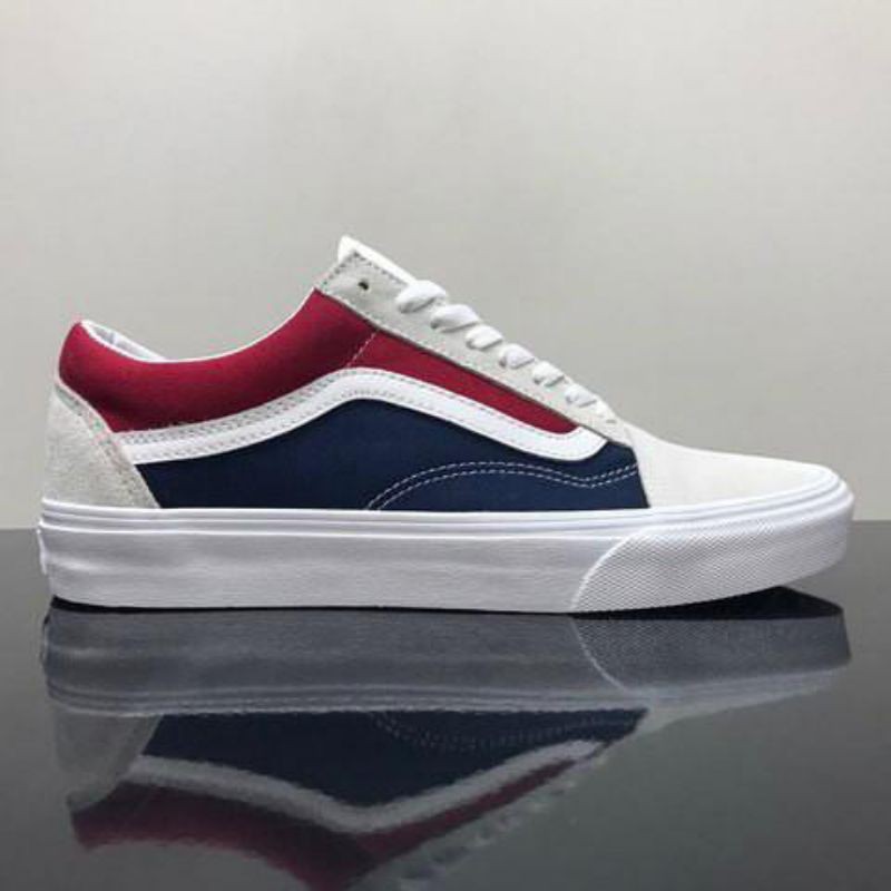 Sepatu Vans Old Skool Retro Block Pepsi Cola