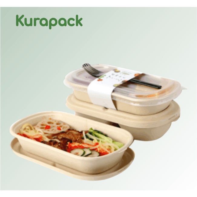 Jual Eco friendly Degradable Bagasse Sugarcane Lunchbox Food Containers ...