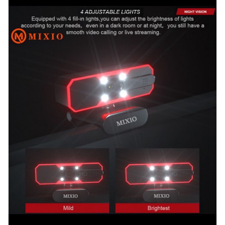 Jual Mixio H710 Webcam RGB LED Game Specific Full HD 1080p With Mic ...