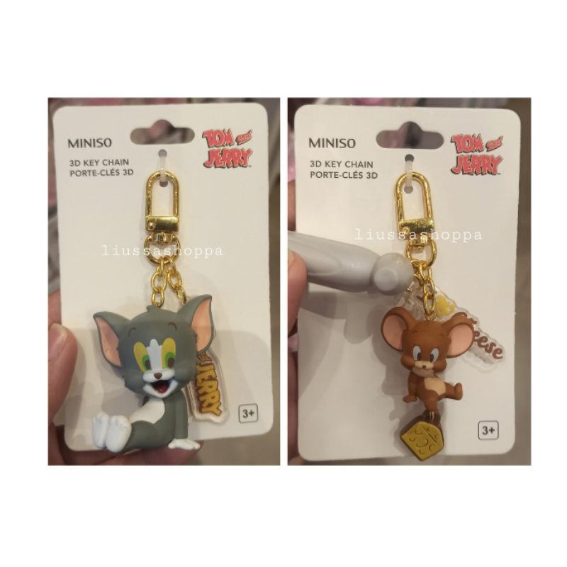Jual Gantungan Kunci Miniso - Tom&Jerry I Love Cheese Collection 3D Key ...
