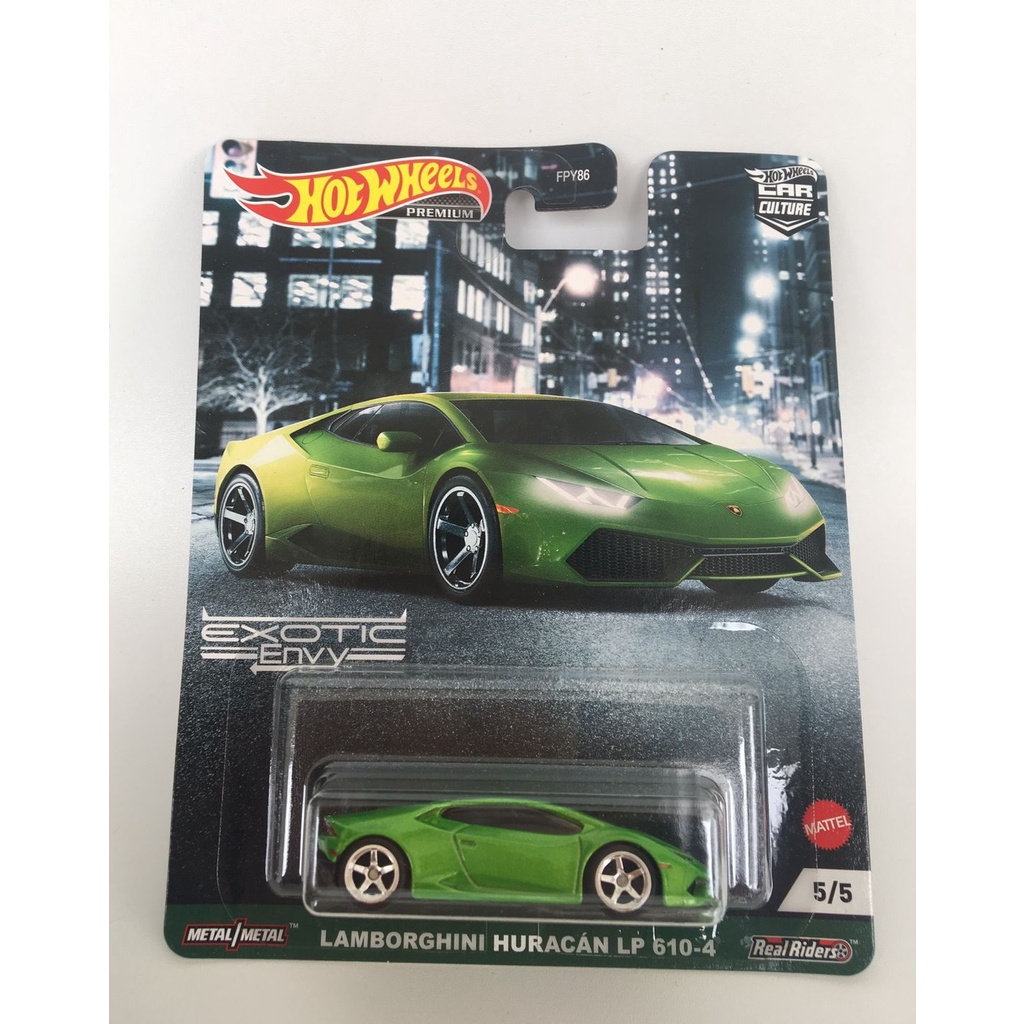 thumbnail image 2 of Hot Wheels Premium Exotic Envy Lamborghini Huracán LP 610-4 Verde – Ca – Chido Toys 2 of 12