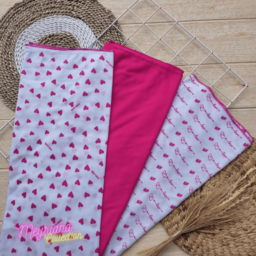 Jual 3 PCS Bedong Bayi Seri Pink Pernel Bayi Perempuan Full Print 110* ...