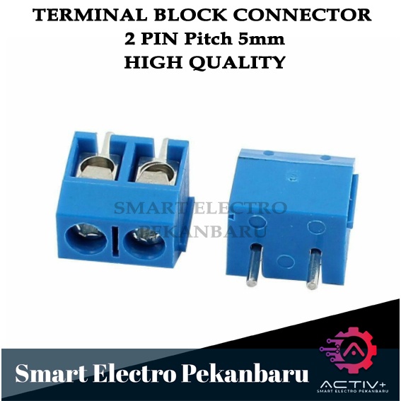 Jual Terminal Block 2 Pin Skrup Screw PCB Blok 2P Pitch 5mm Cable ...