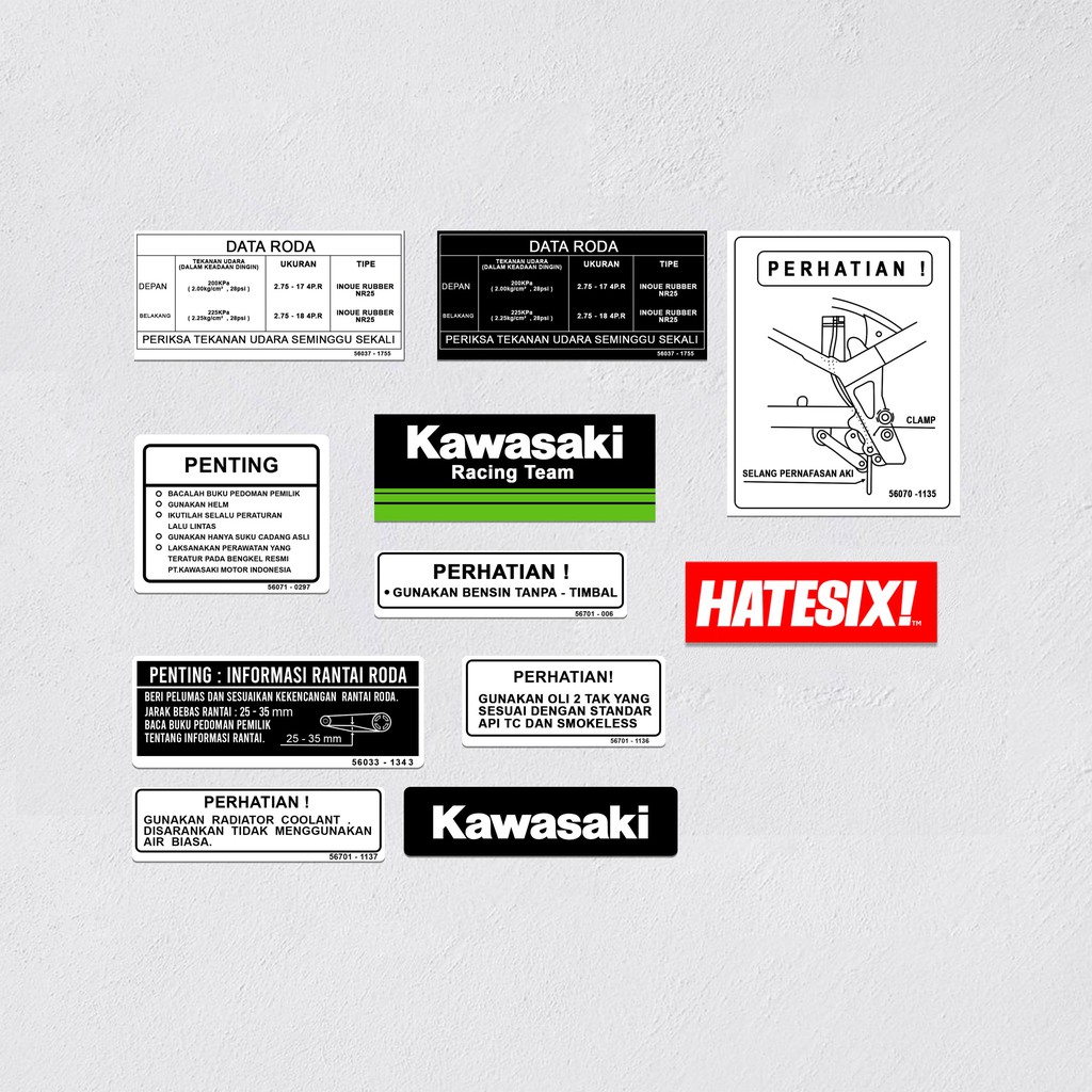 Jual Sticker Decal Pelengkap Kawasaki Ninja R RR Hatesix | Shopee Indonesia
