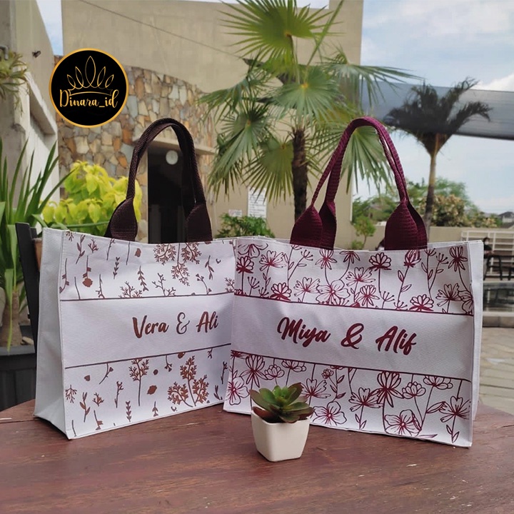 Jual Diana Bag Totebag Souvenir Pernikahan Undangan Ucapan Terima Kasih Wedding Nikah 1032