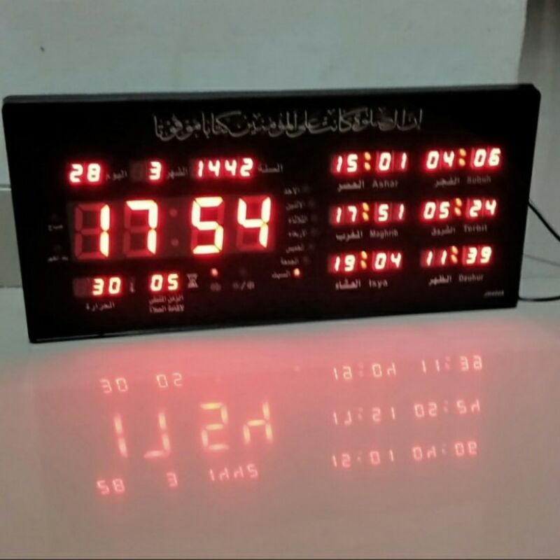 Jual JAM DIGITAL JH 4008 JAM AZAN MASJID WAKTU 5 WAKTU LED DIGITAL ...