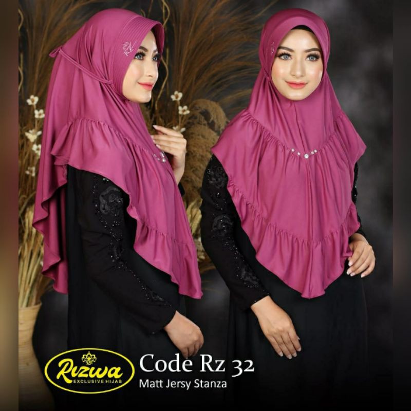 Jual ORIGINAL RIZWA jilbab instan Rempel tali belakang Rz 32 | Shopee ...