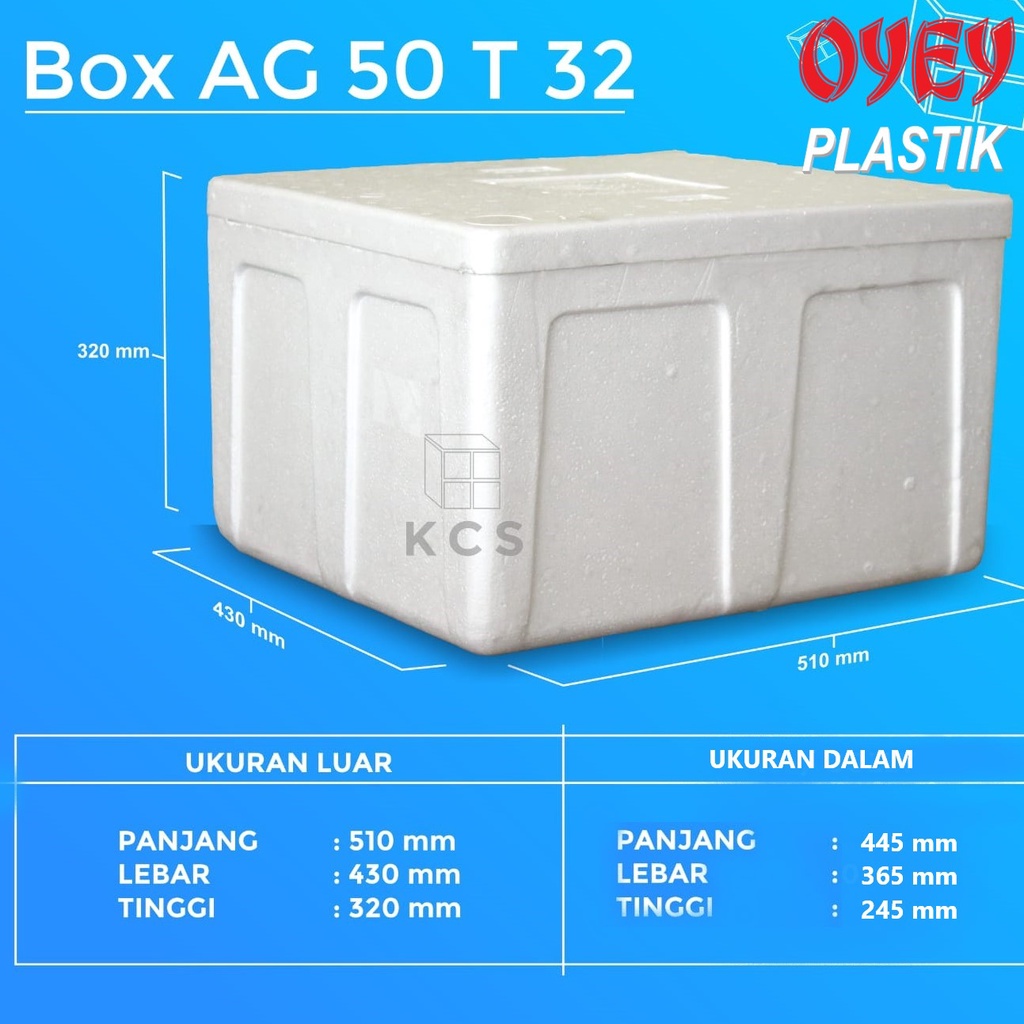 Jual Styrofoam box Garuda AG50 T32 / Kotak Stereofoam Foam Sterofom