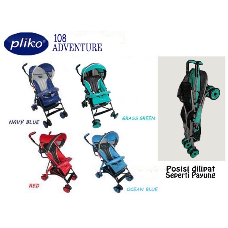 Stroller Pliko adventure Lipat Stick Golf Order Khusus Instan kurir atau Same Day