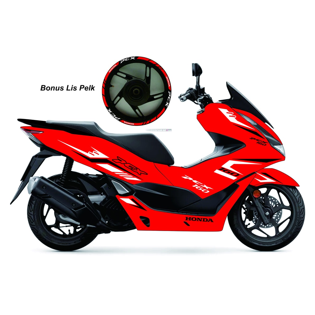 Jual Cutting Stiker Pcx 160 Merah Shopee Indonesia