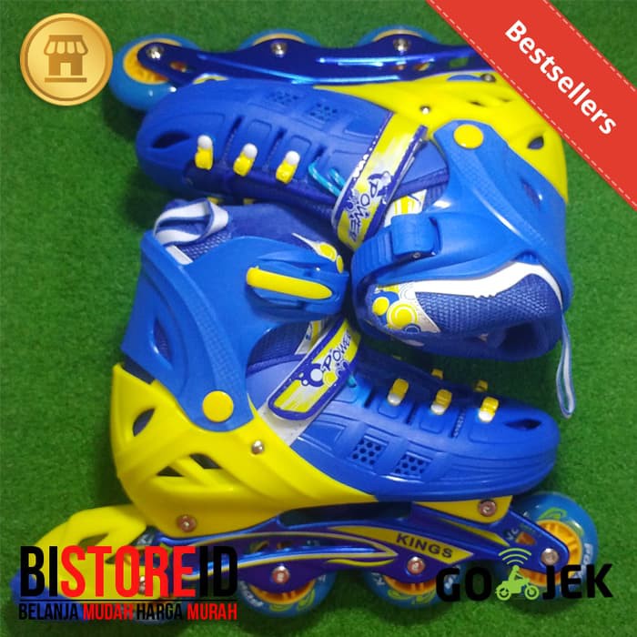 Jual Sepatu Roda Power Kings Ban Karet Full Batok Aman Untuk Anak ...