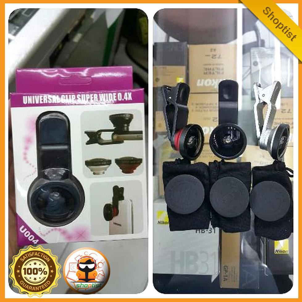 Universal Phone Fisheye Lens 2 Functions Mobile Phone Lens 0.45X Wide