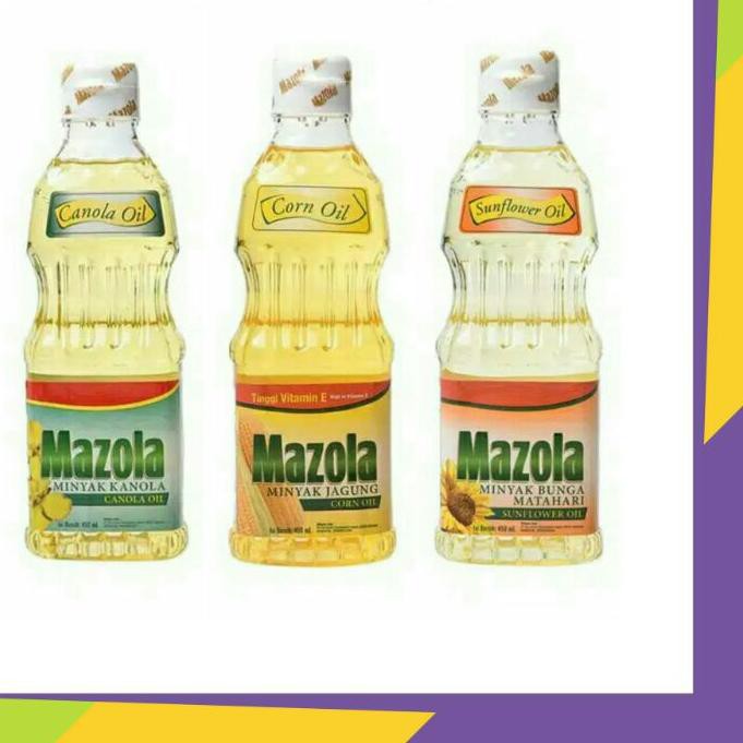 Jual Mazola Canola Oil / Corn Oil / Sunflower Oil 450ml Lemak