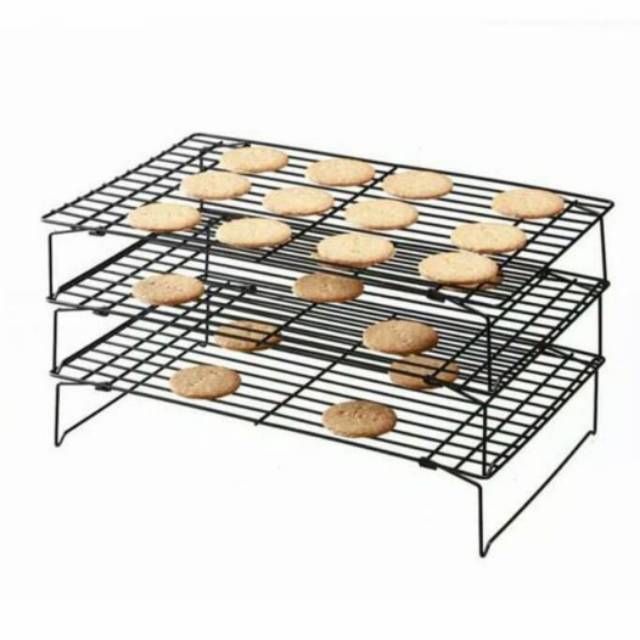 Jual Rak Pendingin Kue Cake 3 Susun Tingkat Cooling Rack Dapur Roti ...