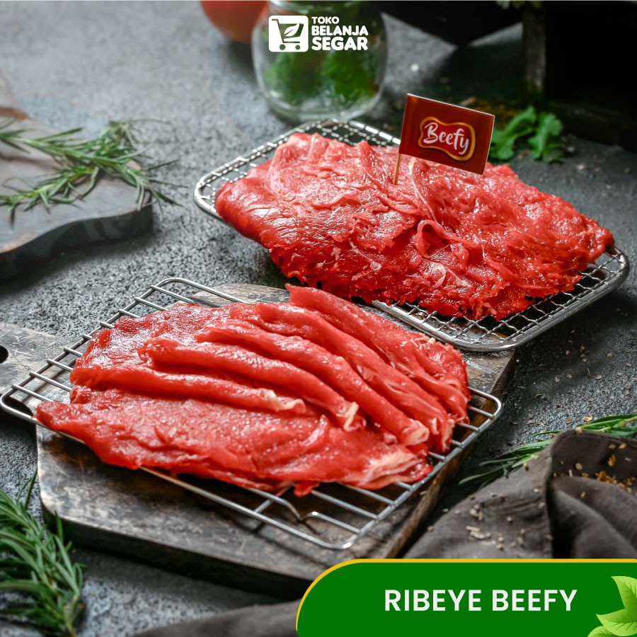 Jual NZ Ribeye Slice (500 gram) - Beefy | Shopee Indonesia
