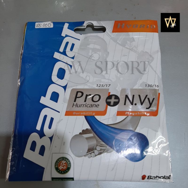 Senar Tenis Babolat Hybrid Pro Hurricane 17 125 N.Vy 16 130 Tenis String