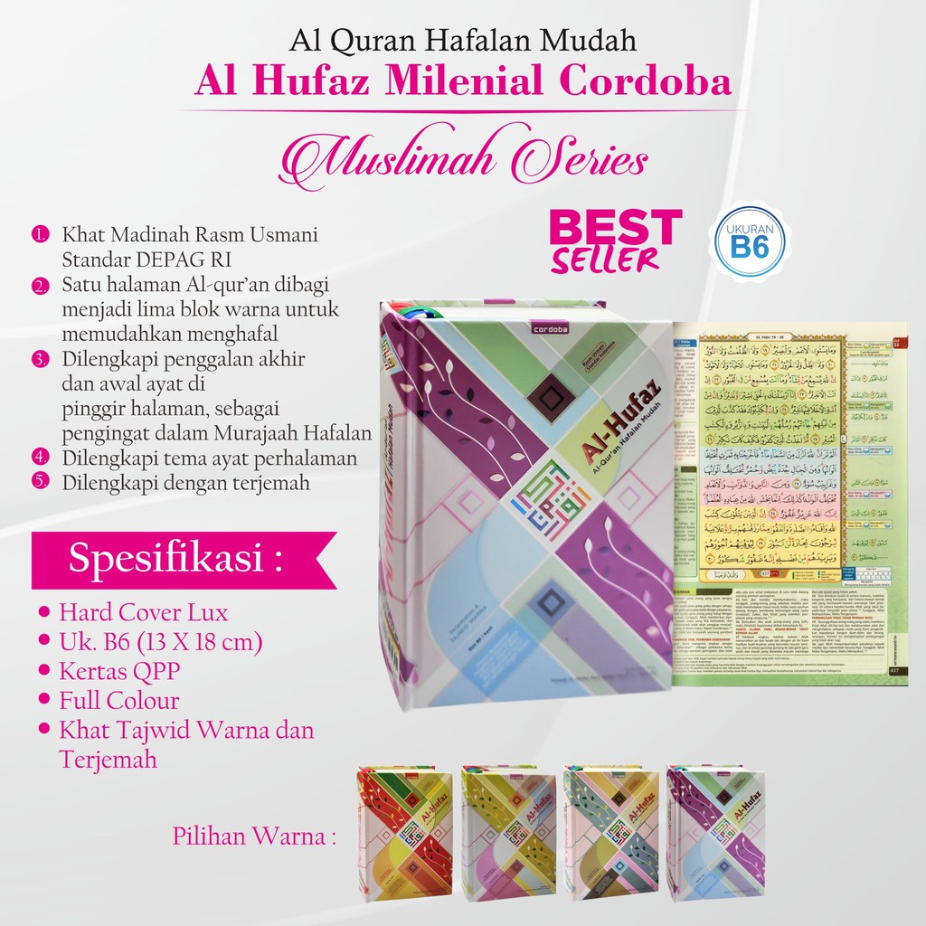 Jual Al Quran B6 Hafalan Terjemah - Al Quran Al Hufaz B6 Milenial ...