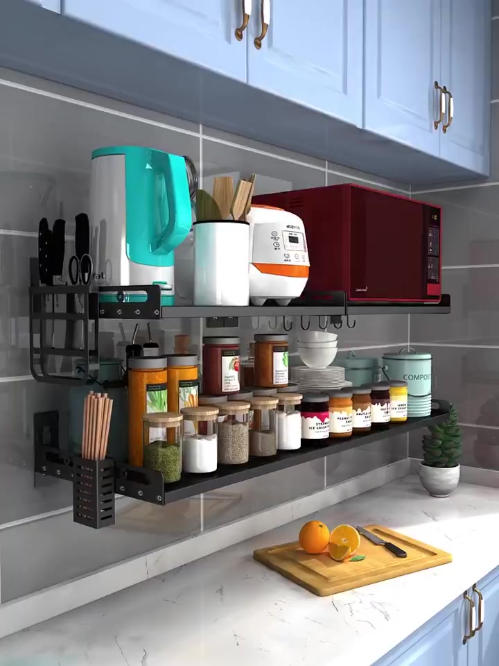 Jual CIBUBUR JAYA RAK MICROWAVE RAK DAPUR DINDING RAK BUMBU GANTUNG ...
