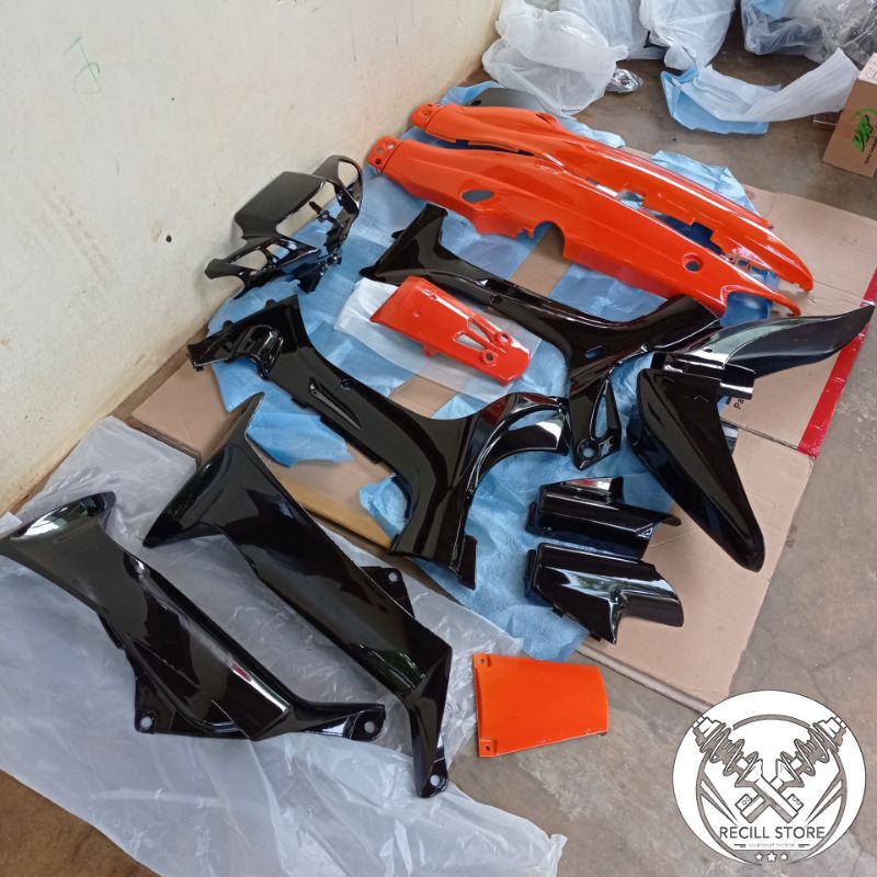 Jual Cover body halus yamaha Vega R lama oren hitam | Shopee Indonesia
