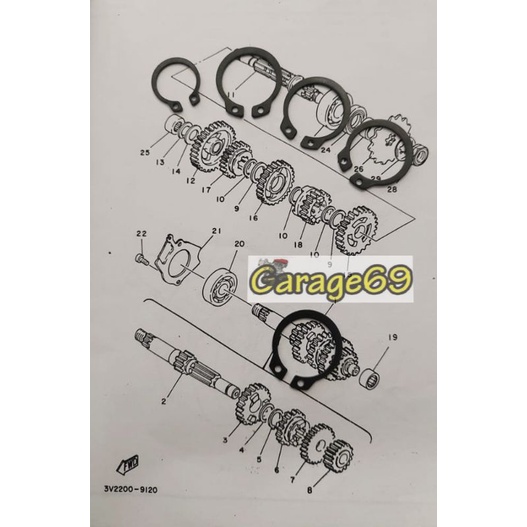 Jual CIRCLIP KLIP CLIP RASIO GEARBOX GIRBOX GEAR BOX GIR BOK GEAR ...