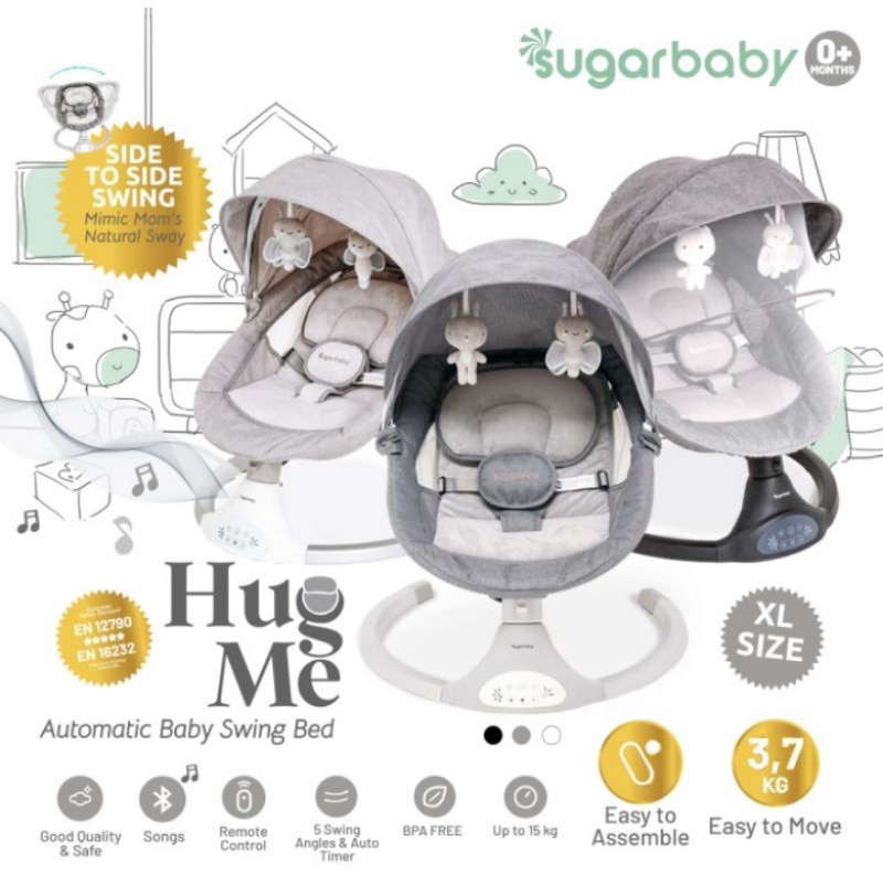 Jual Sugar Baby Hug Me Automatic Baby Swing Bed | Shopee Indonesia