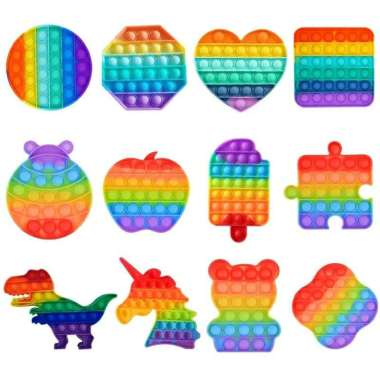 Jual POP IT MURAH RAINBOW UNICORN fidget push Pop Its Fidget Toy Push ...