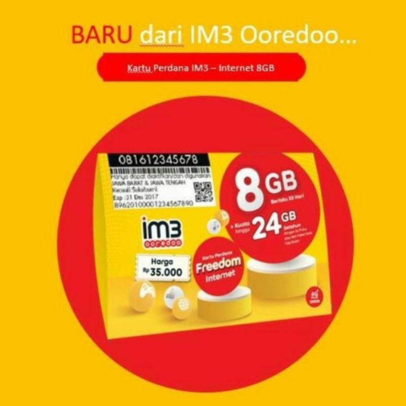 Jual Kartu Perdana Kuota Data Indosat Oredo 4G Lte | Shopee Indonesia