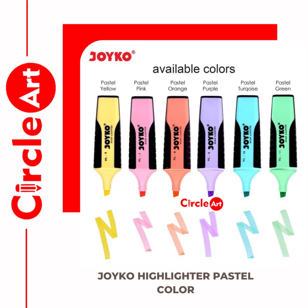 Jual Joyko Highlighter Pastel Color Joyko Pastel Penanda Warna