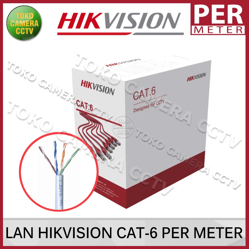Jual KABEL LAN HIKVISION CAT 6 / UTP HIKVISION CAT6 ECER PER METER