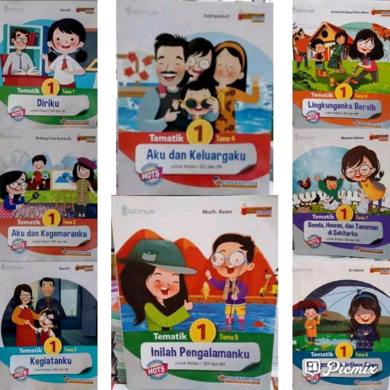 Jual Buku Tematik Kelas 1 Tema 1 2 3 4 5 6 7 8 HOTS Platinum Tiga ...