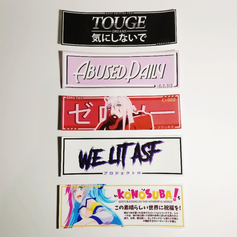 Jual sticker stiker kaca jdm car slap anime waifu japan Shopee Indonesia