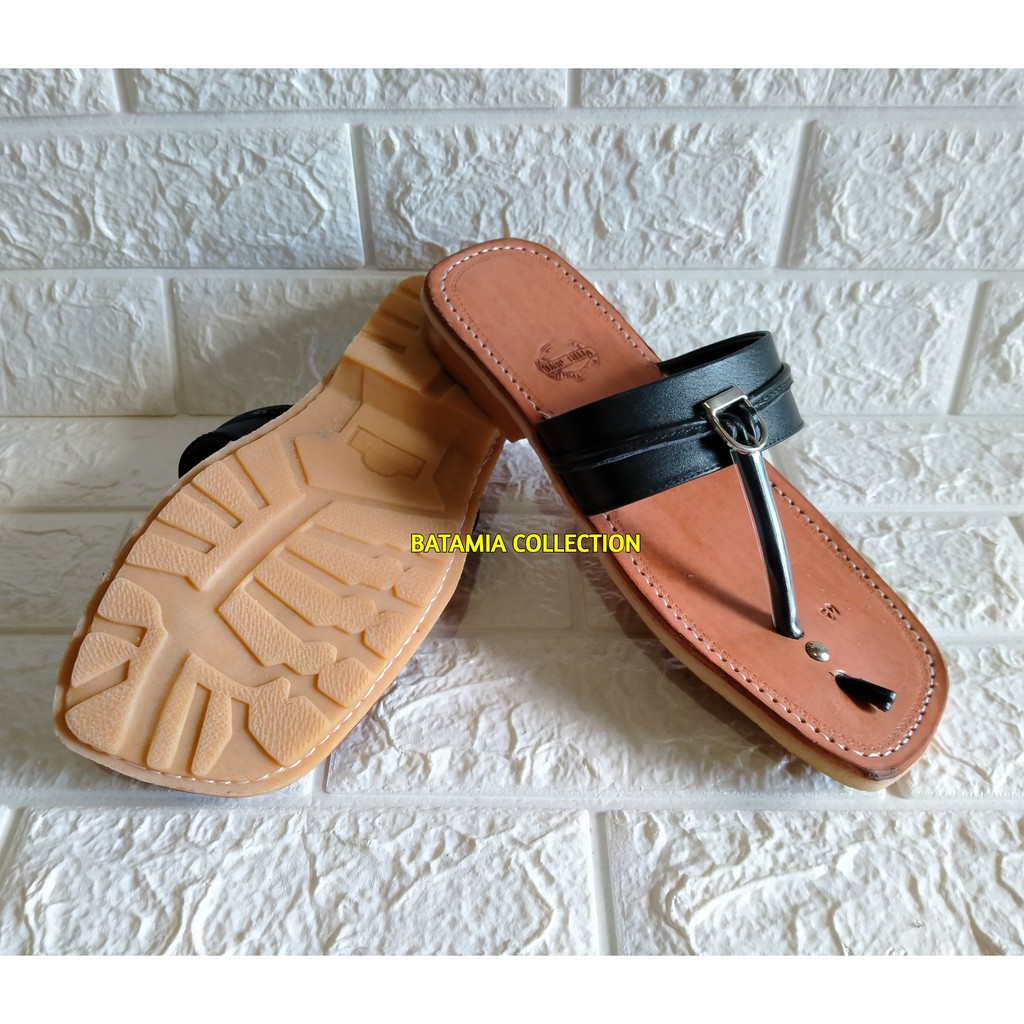 Jual Sandal Tarumpah Kulit Pria Sendal Jajaka Awet Kuat Murah Shopee