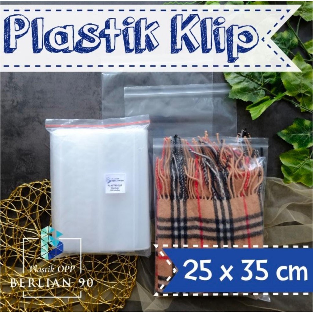 Jual Plastik Klip Ziplock 25 X 35 Cm Isi 100 Pcs Plastik Bening Serbaguna Plastik Klip Tebal 2029