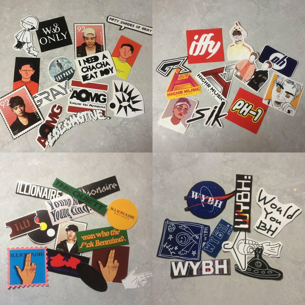 Jual khhclans - Sticker set khhrnb k-hiphop k-rnb aomg h1ghr dpr ...
