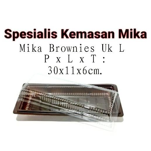 Jual Mika Brownies L Mika Plastik Tempat Brownies Ukuran L Shopee Indonesia 