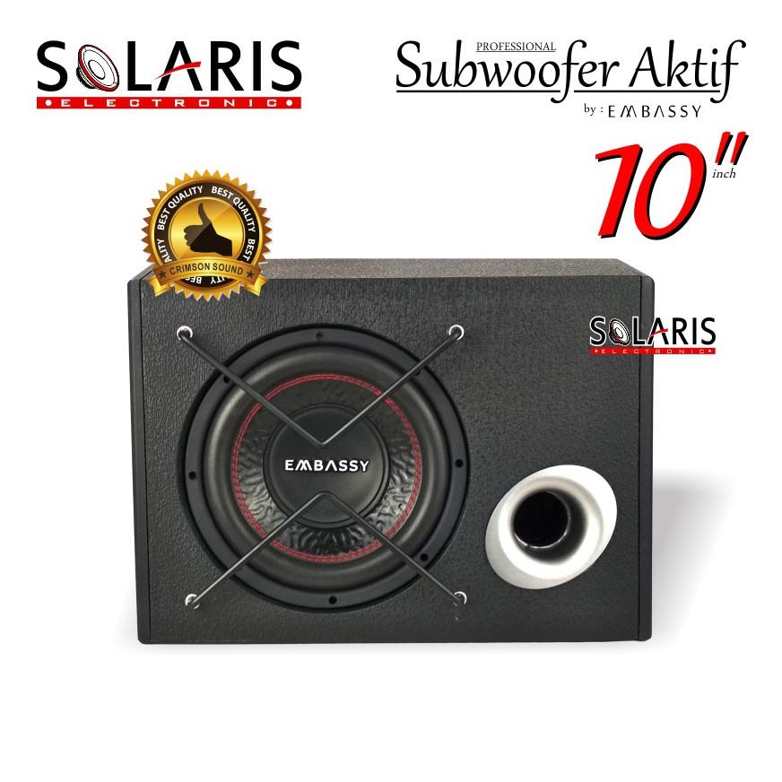 Jual Subwoofer Aktif 10 Inch Bassbox Embassy Trojan Ems 10 Shopee Indonesia 0394