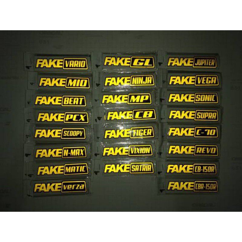 Jual sticker cutting sticker motor custom fake 12x3,5 | Shopee Indonesia