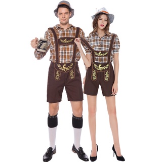 Traditional Couples Oktoberfest Costume Parade Tavern Bartender Waitress  Outfit Cosplay Carnival Halloween Fancy Party Dress 