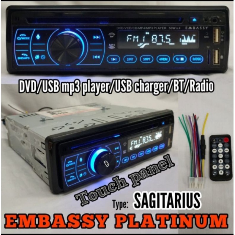 Jual DVD MOBIL EMBASSY USB-SD-FM-BT BACA KASET BANDEL TAHAN PANAS ...