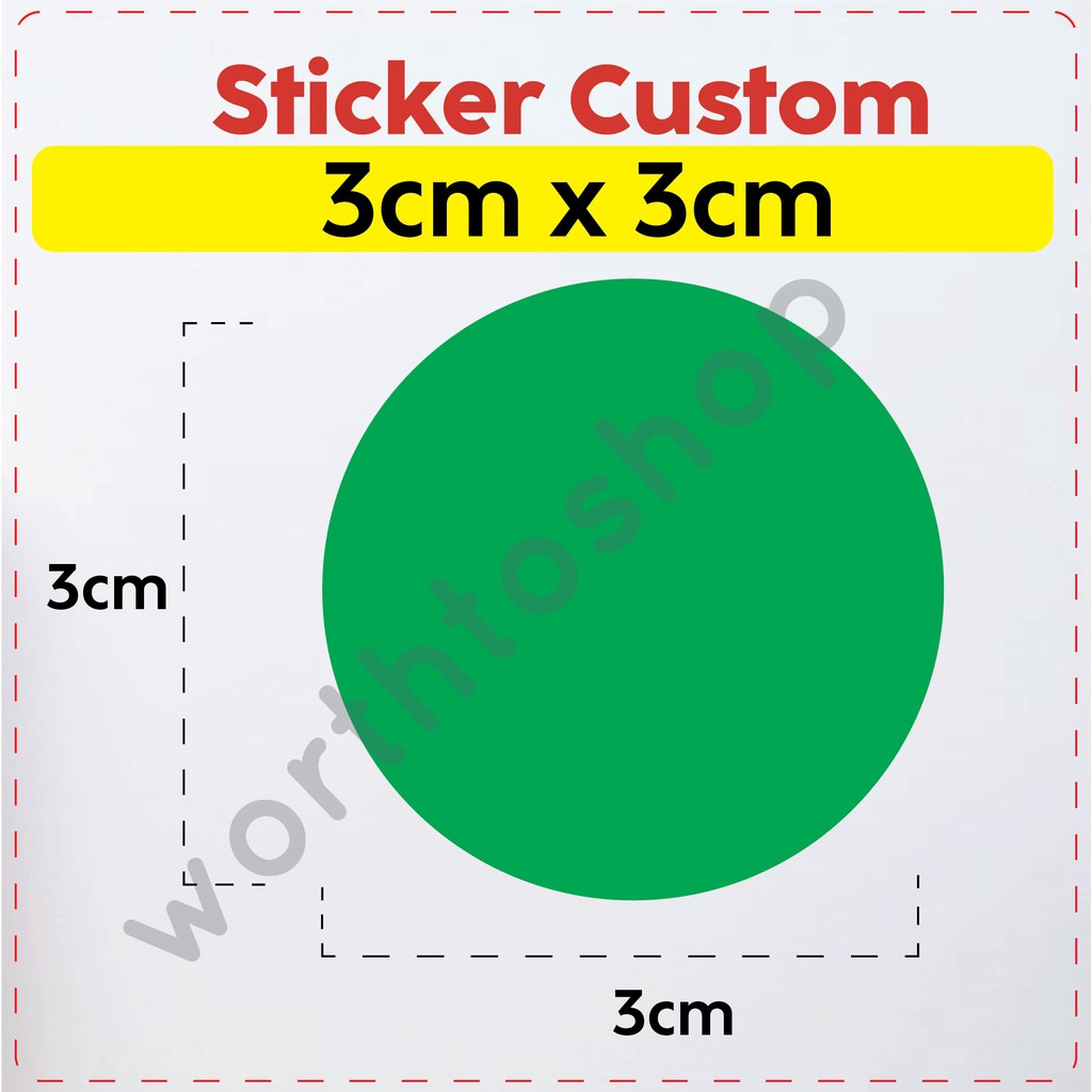 Jual Stiker Label Custom 3cmx3cm stiker makanan stiker toko online ...