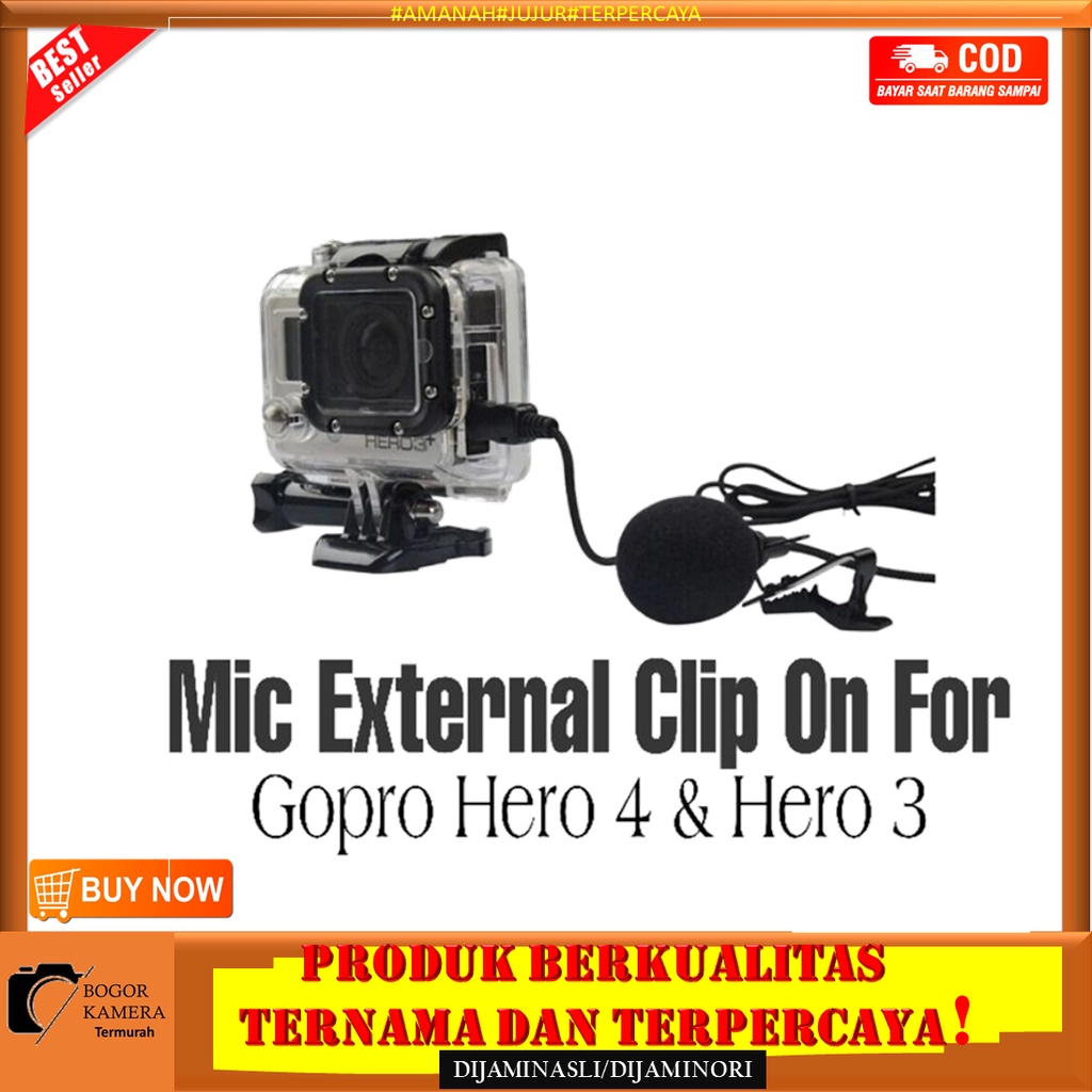Jual Mic External USB Stereo Microphone For Gopro Hero 3 Dan Hero