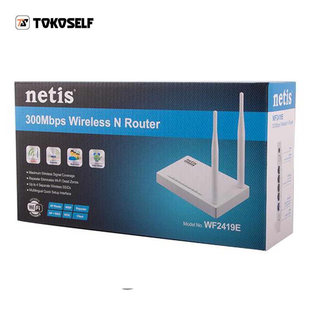Jual NETIS WF2419E 300Mbps Wireless N Router Multi Fungsi Wireless WiFi