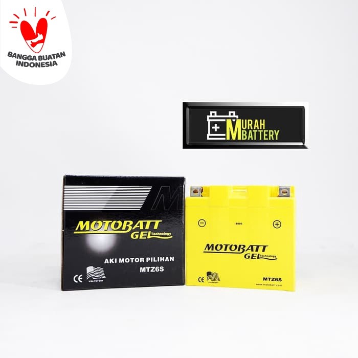 Jual Sparepart Aki Motor Yamaha Nmax Motobatt MTZ6S Aki Gel / Aki