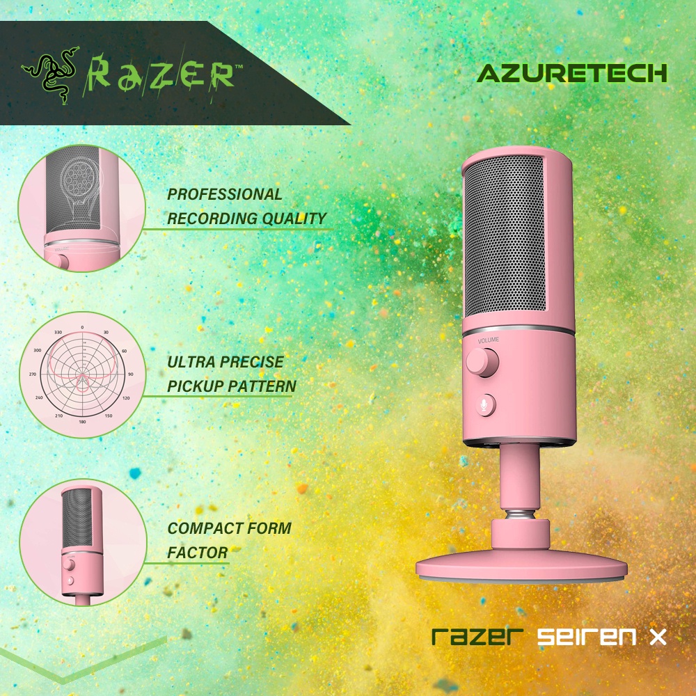 Jual Razer Seiren X Quartz Edition Condenser Streaming Microphone Mic ...