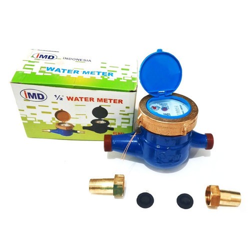 Jual IMD METERAN AIR BESI WATER METER BIRU 1/2 INCH 1/2