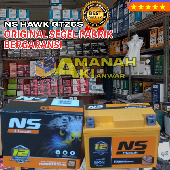 Jual AKI Kering NS HAWK GTZ5S - Aki Motor Honda Vario 110, Vario Techno
