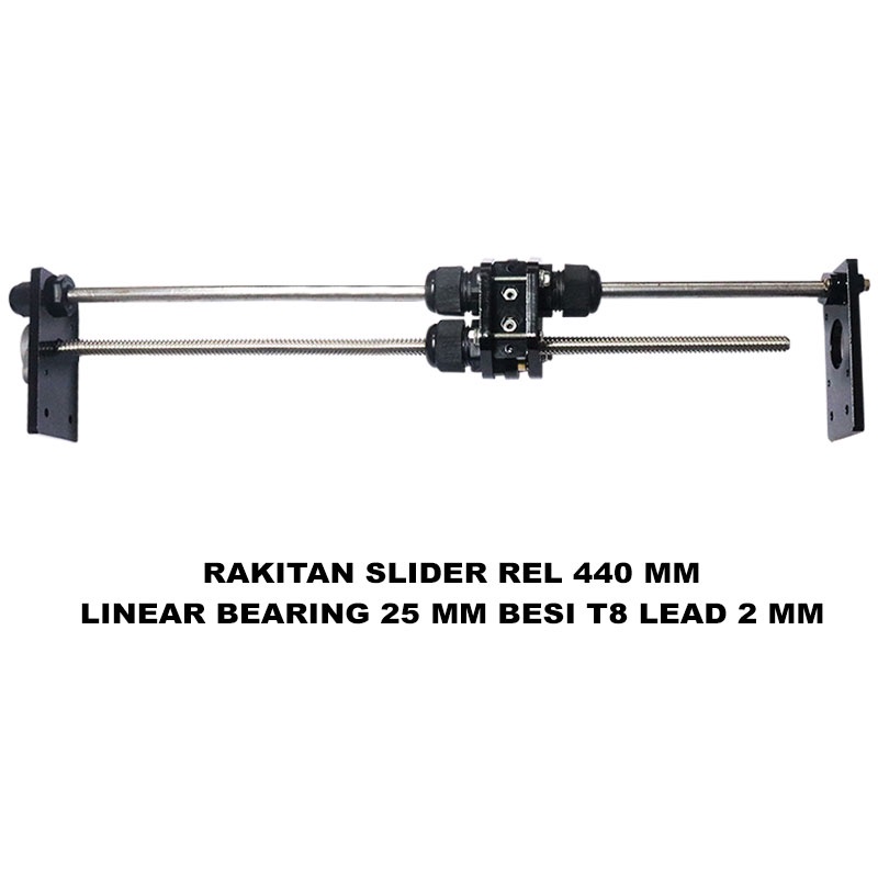 Jual EELIC SLR-25T8L2J300 Rakitan slider rel panjang 440 mm linear ...