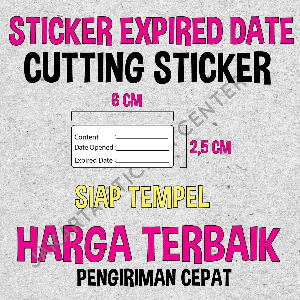 Jual Label sticker expired date, expire date, online shop, merek, nama