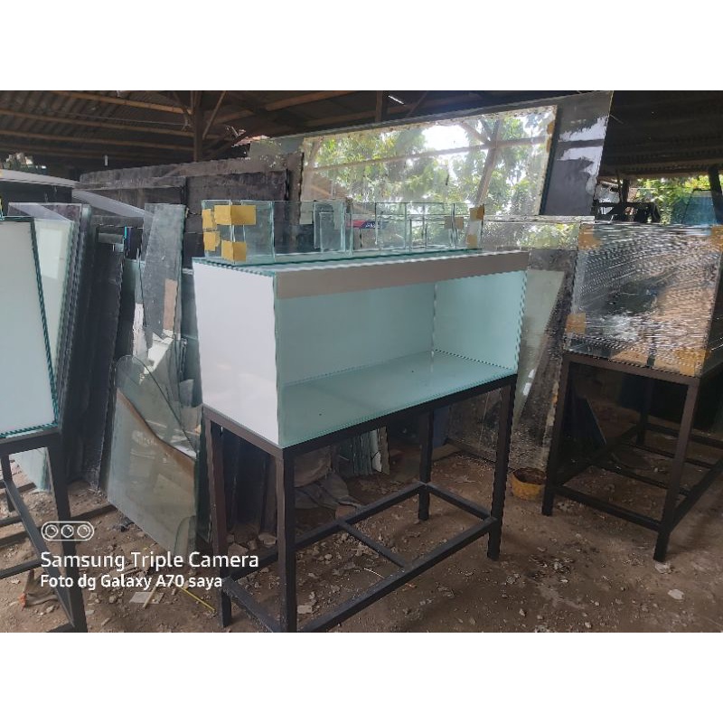 Jual aquarium 100x40x40 kaca full 8mili+full set Shopee Indonesia