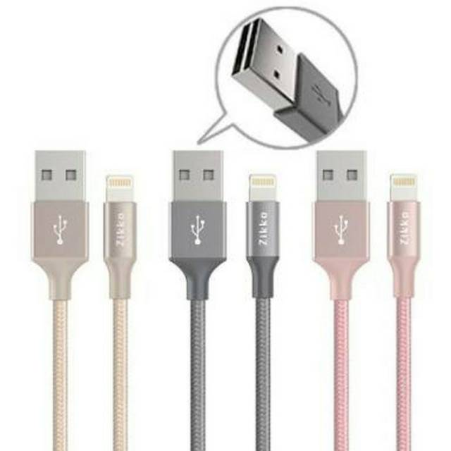 Jual Kabel zikko Reversible Usb Lightning Cable Original Garansi 1Tahun